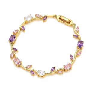 SALTY Tulip Bracelet for Women Anti Tarnish | Fancy Floral Bracelet | Jewellery Gifts | Hand Band | Latest Fashion Accessories for Girls | Minimal Jewelry Design | Gift for Rakhi | Gift for Diwali, Christmas, Marriage, Birthday